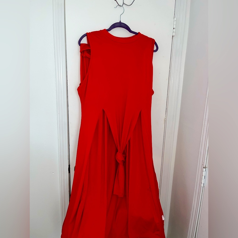 Elegant Red Sleeveless 2PC Set